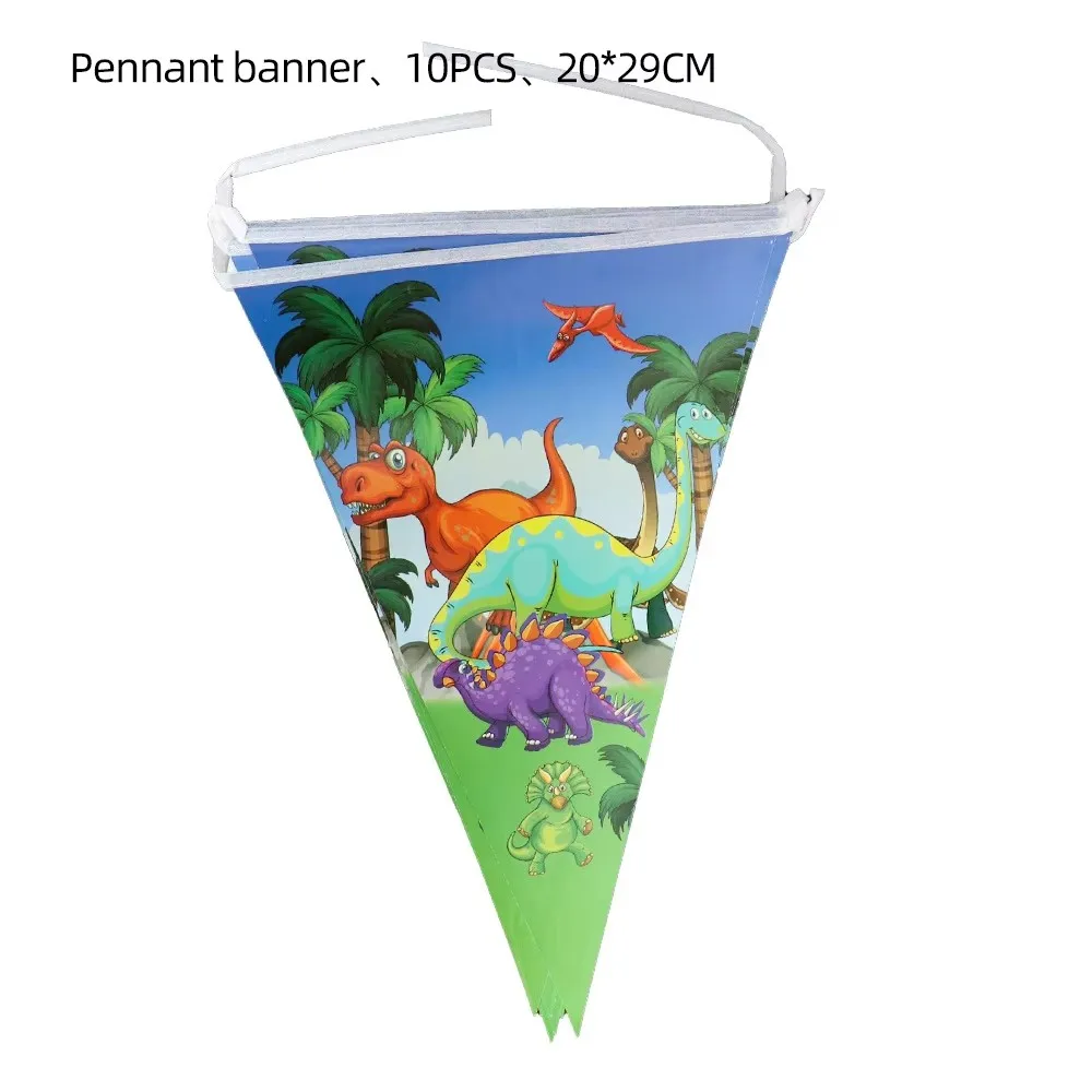 Dinosaurier Alles Gute zum Geburtstag Girlande Banner Party Flagge Banner Bunting Wimpel Girlande Flagge Kinder Party Gefälligkeiten Hängen Dekor Liefert – Detail 14