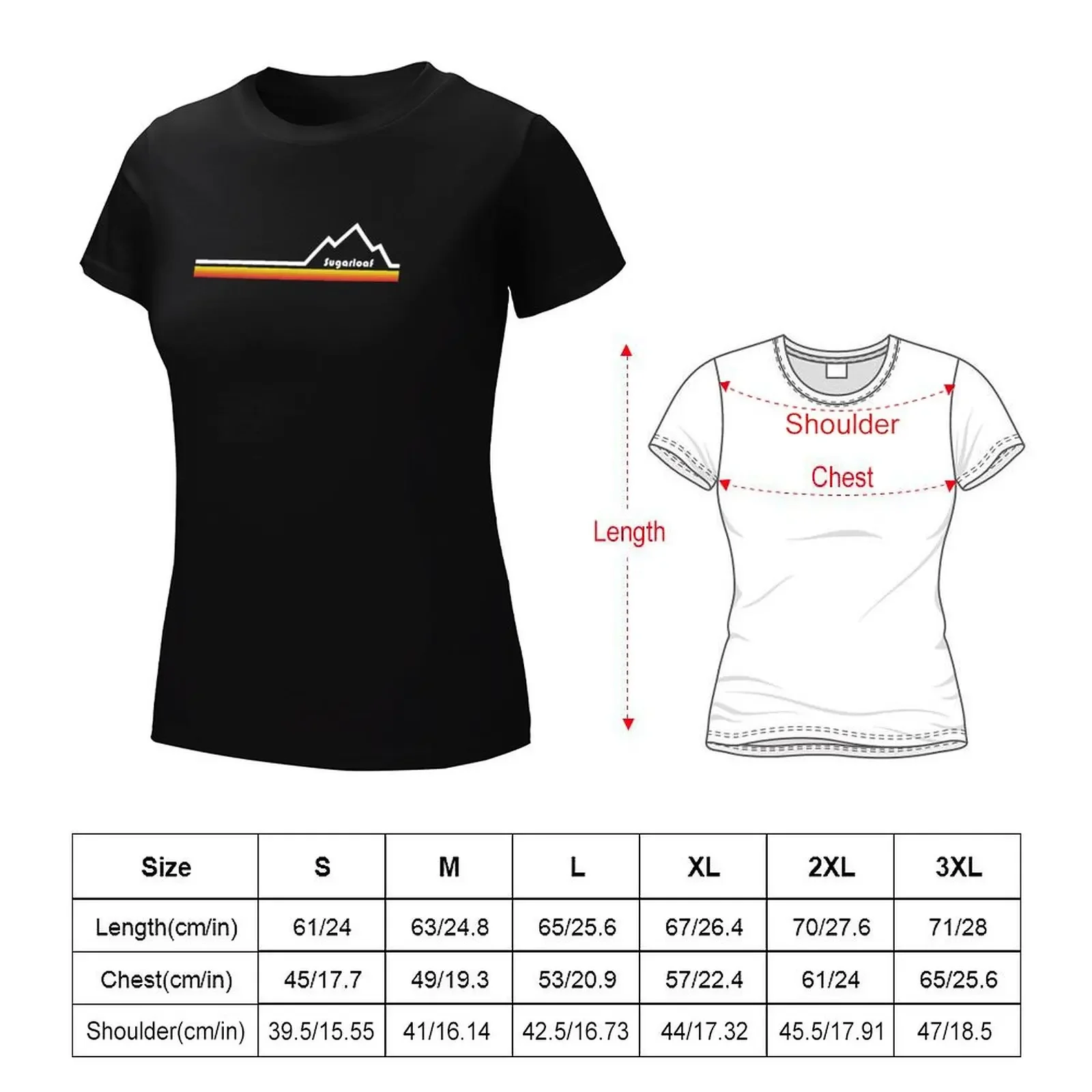 Sugarloaf Mountain, Maine T-shirt cute tops graphics vintage clothes workout t shirts for Women