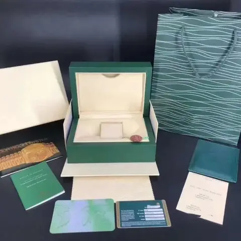 2026 High-end Original Watch Storage Box Green Water Ripple Texture Luxury Watch Packaging Gift Box Color Green