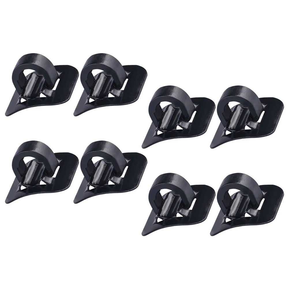 

8 Sets Conduit Liner Bicycle Cable Clamp Hose Guide with Adhesive Seat Clip Bike Buckle Alloy Black Shifter Housing Brake