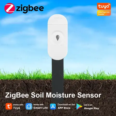 Tuya 스마트 ZigBee 토양 수분 센서 온도계 습도 센서 식물 모니터 감지기 정원 자동화 관개