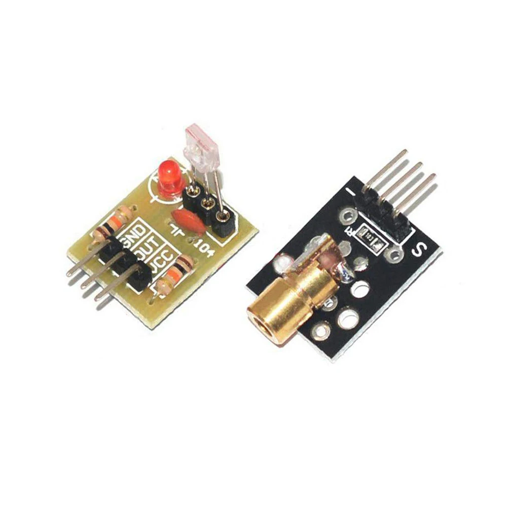 1 Set KY-008 Laser Zender + Laser Ontvanger Sensor Module Non-Modulator Buis Laser Sensor Module Voor Arduino Avr
