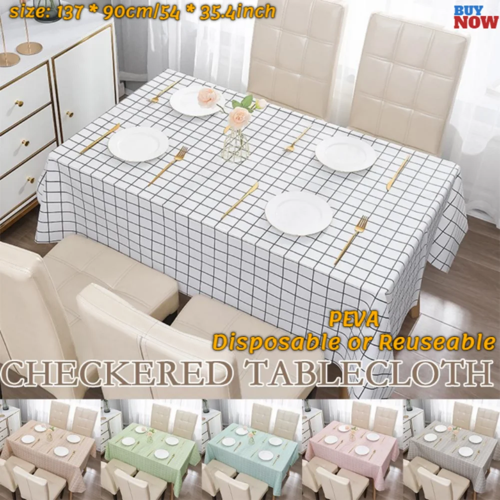 Nordic Stil Grid Gedruckt Haushalt Wasserdicht Öl-proof Esstisch Tuch Tisch Abdeckung Party Dekoration Rechteck Tischdecke