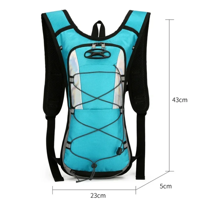 2024Bicycle Bike Cycling Backpack with Helmet Net Day Pack Water Bag Storage Knapsack Running Jogging Hydration Bladder Rucksack