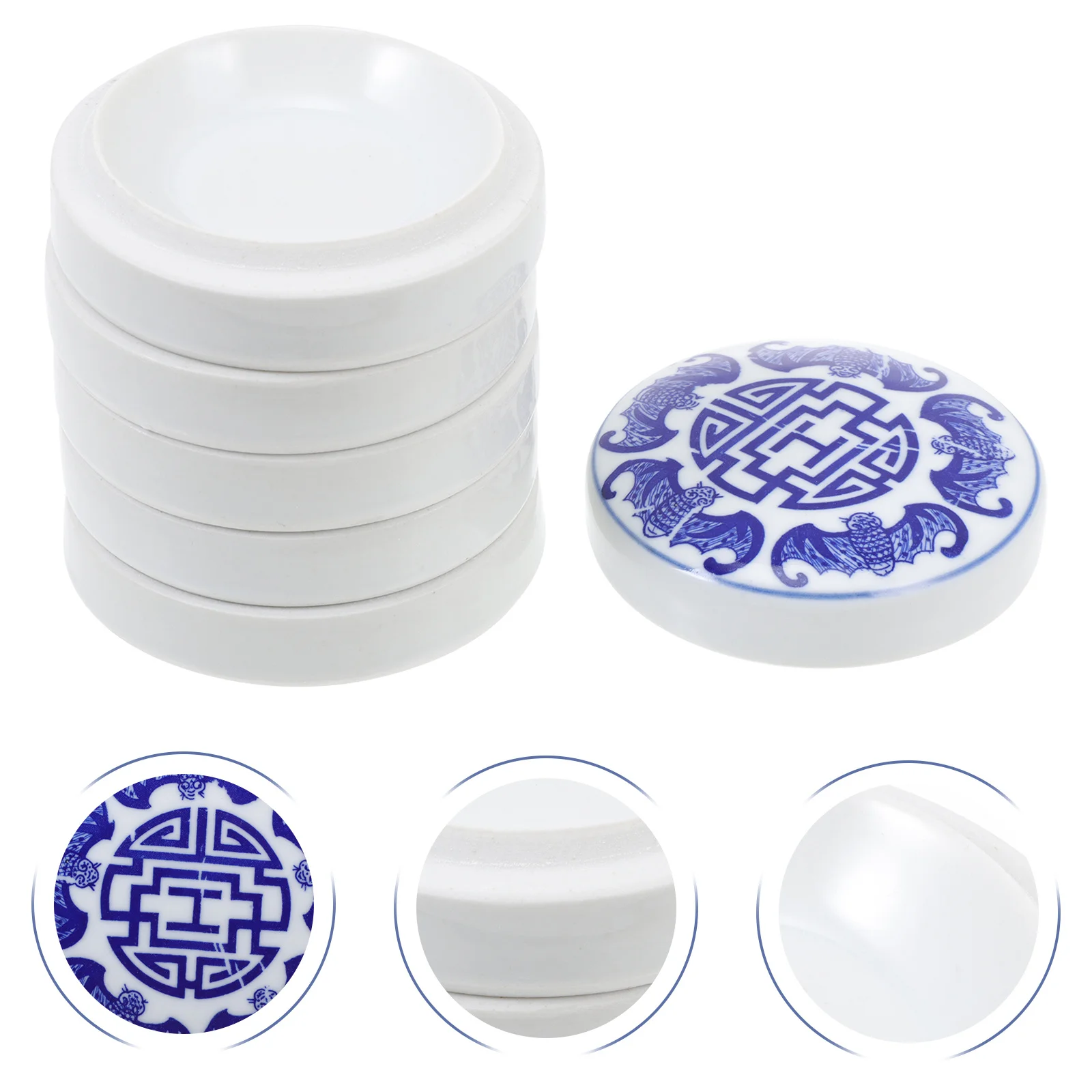 

1Set Five-Layers Pigment Plate Premium Ceramic Material Wear-Resistant Non-Porous Surface Ideal for Watercolor Gouache Acrylic