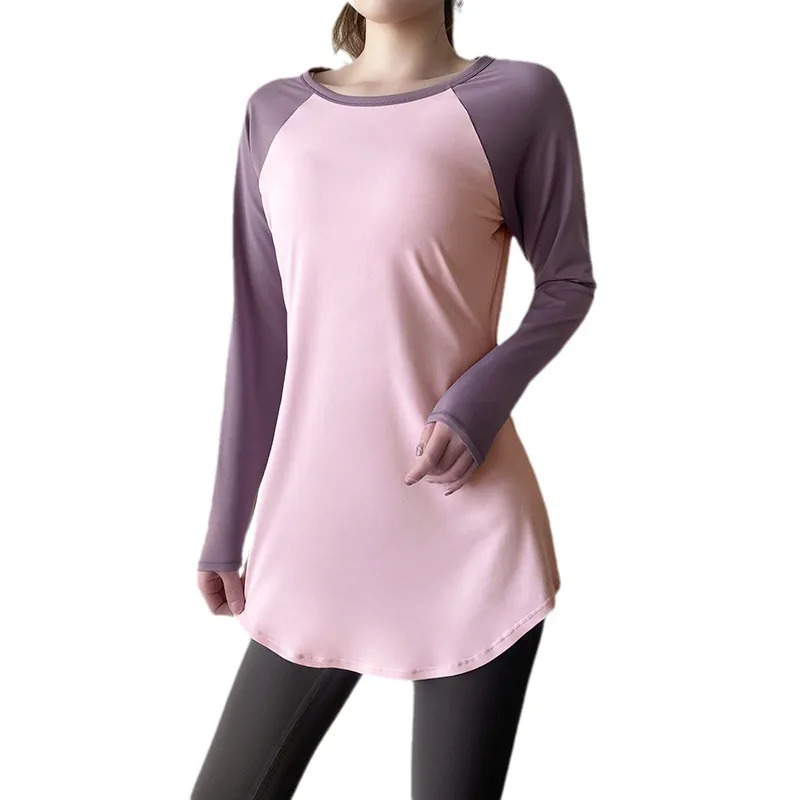 Long Sleeve Yoga Clothes 2024 Pilates Blouse Sport Women Top Yoga Shirt Fitness Running T-shirt Sportswear Gym Yoga Clothing