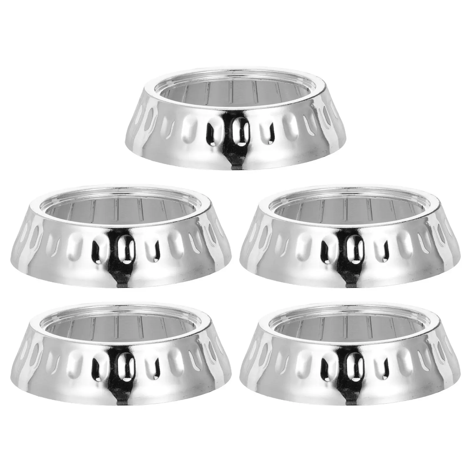 5Pcs Decorative Bar Stool Base Cover Round Plastic Disc Shroud Cap for Horn Shape Hydraulic Swivel Pedestal Chairs Modern