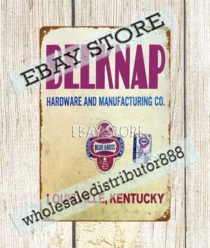 1961 Belknap Hardware Louisville Ky Blue Grass Tools metal tin sign handyman