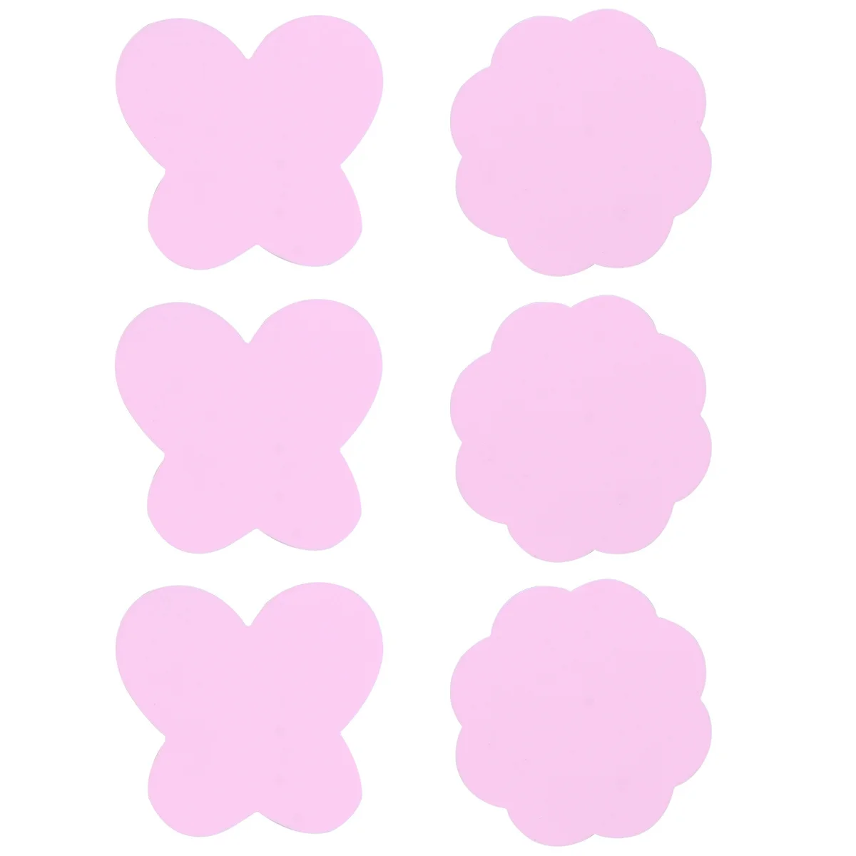 

3 Bags Nail Art Silicone Paint Tray Pink Soft Durable Sanitary Easy Clean Portable Creative Shape