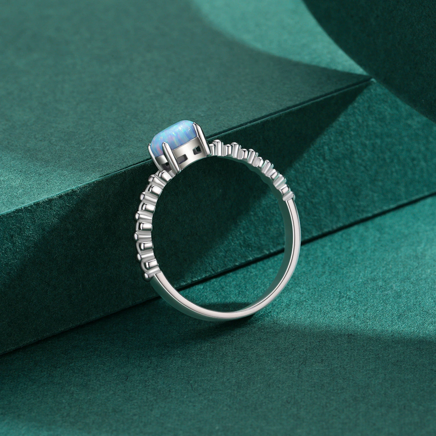 MODIAN Genuine 925 Sterling Silver Natural Oval Opals Original Design Finger Rings For Women Fashion Fine Jewelry Accessories