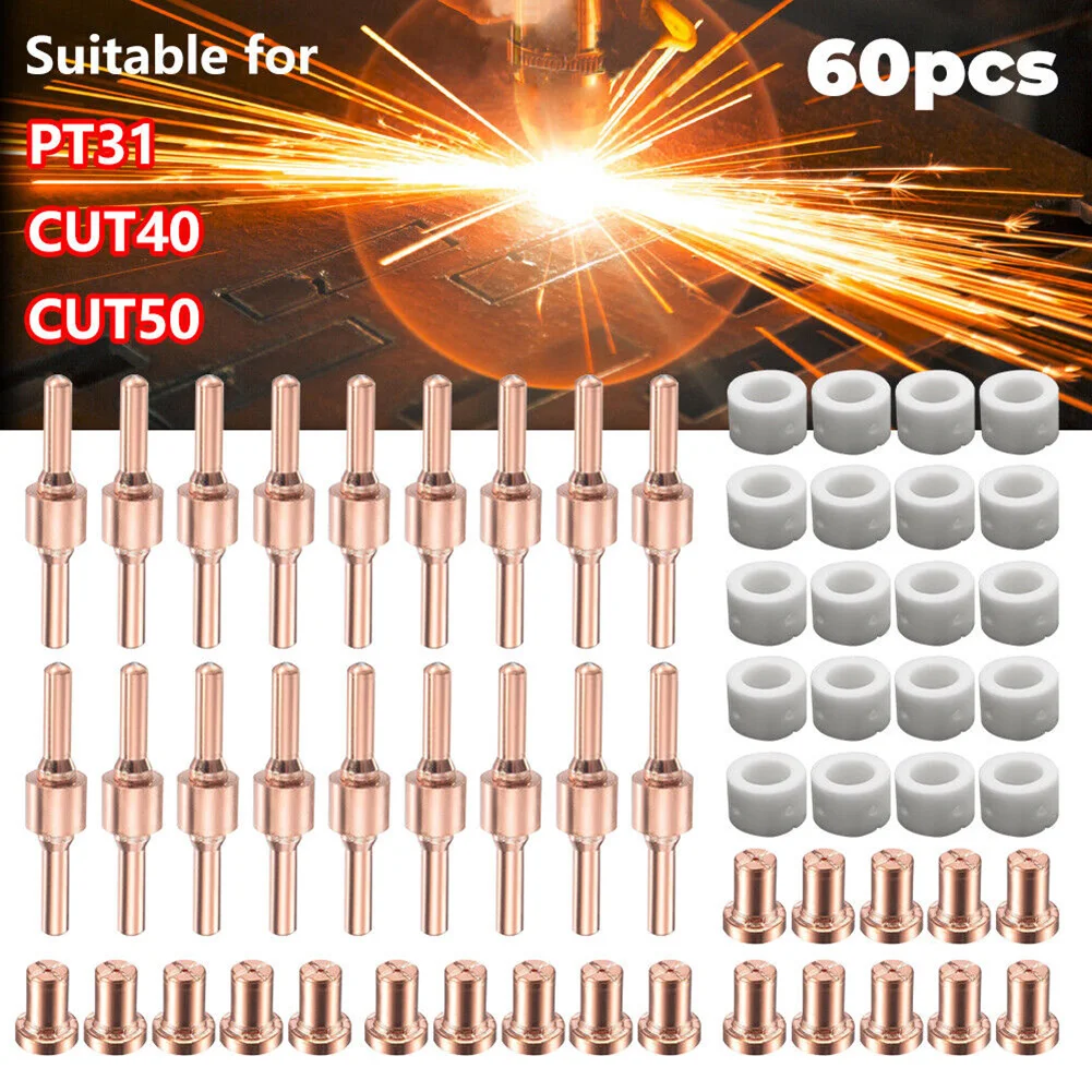 

Air Plasma Accessories For Cut40 50 With Plasma Cutter Torch For PT31 Nozzle And Electrode Cutting Cutter Consumables Tool New