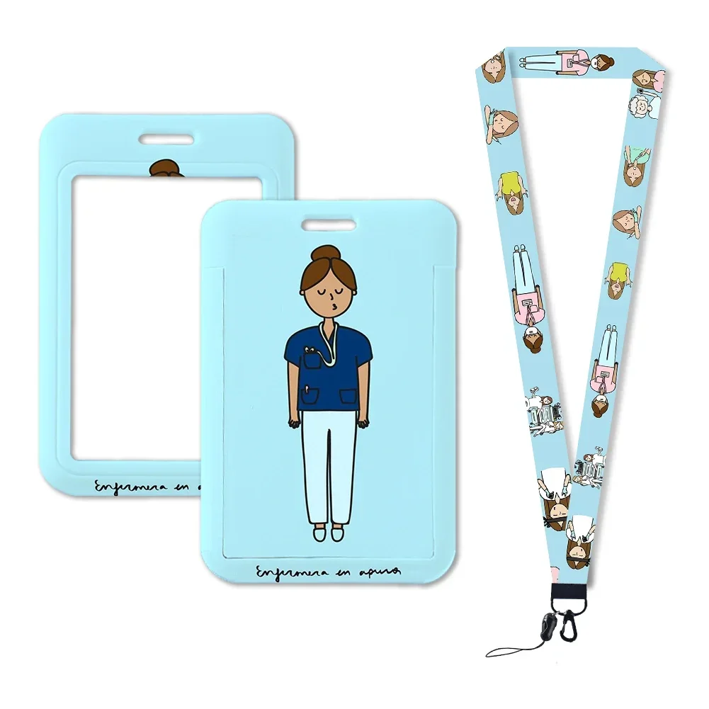 Nurse Doctor Lanyard ID Card Holder Lanyard Credential Holders Neck Straps Women Badge Holder Keychains Accessories