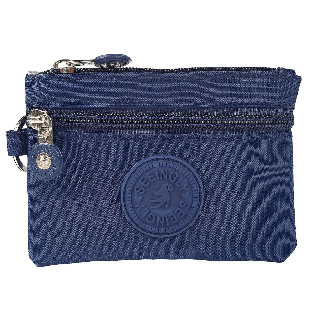 

Portable Canvas Money Coin Purse Waterproof Wear-resistant Credit Card Holoder with Key Ring Wallet Money Bag Male Female