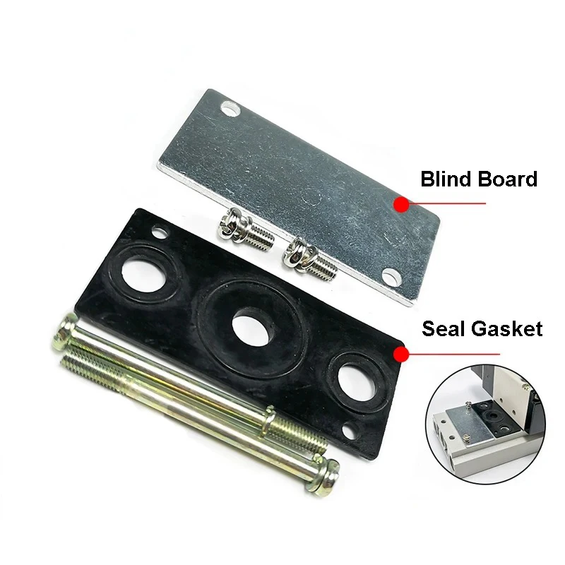 5pcs/lot  Pneumatic Airtac Manifold Base Metal Block Cover Blind Plate End Cap Seal Plug Gasket P-100M/200M/300M 200MR2 4V210 08