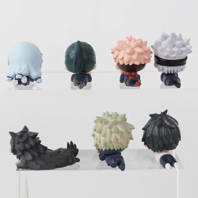 7pcs/set Jujutsu Kaisen Satoru Gojo Itadori Yuji Megumi Kugisaki Sukuna Geto Suguru Anime Figure Toys Cute Doll Collection Model