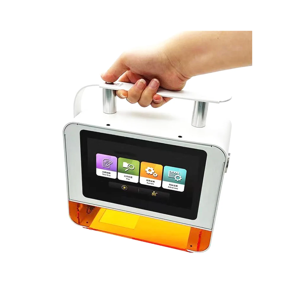 Mini 20W Laser Handheld Metal Pattern Fiber Marking Machine Small Carbon Stainless Steel Logo Engraver Supports AI DXF DWG