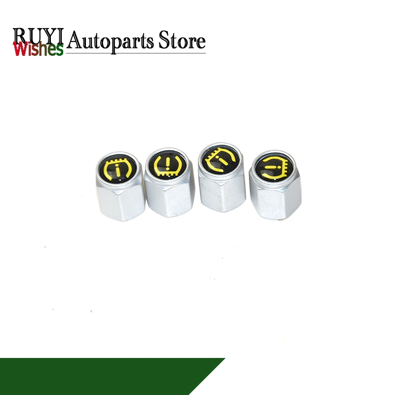 4PCS New TPMS Tire Valve Cap Inflatable Mouth with Anti Leak Car Wheel Accessories Aluminum