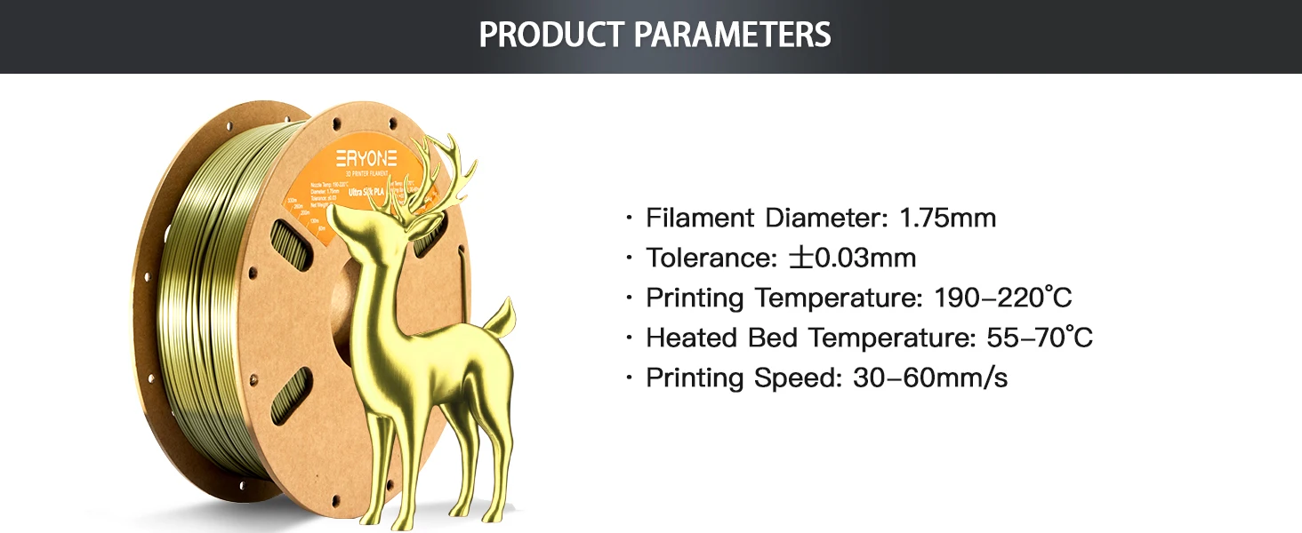 Eryone 5KG Promotion Ultra SILK PLA Filament 3D-Druck 1/3/5/10KG 1,75mm für 3D-Drucker Hohe Qualität Schnelle Lieferung – Detail 5