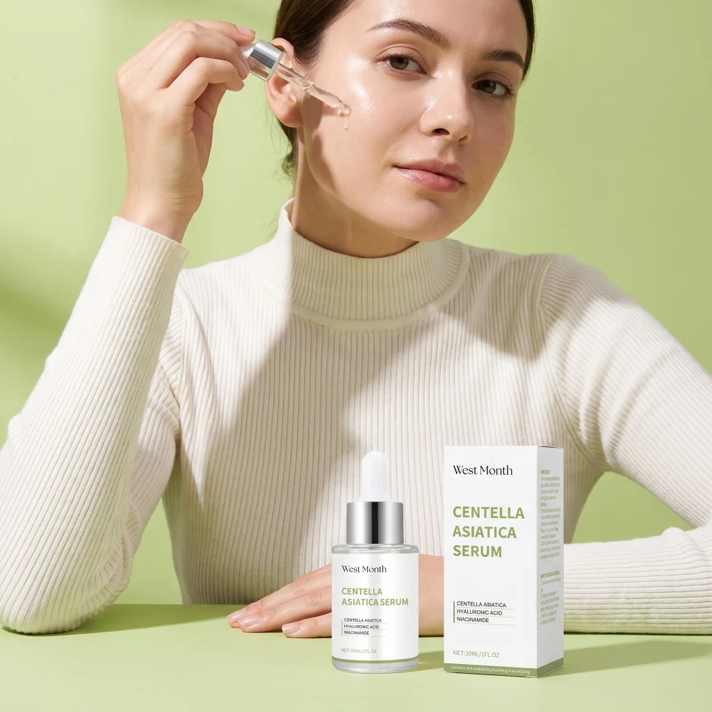 Centella Asiatica Serum Niacinamide Soothe Redness Deep Hydration Bright Dull Tone Repair Barrier Gentle Daily Facial Essence