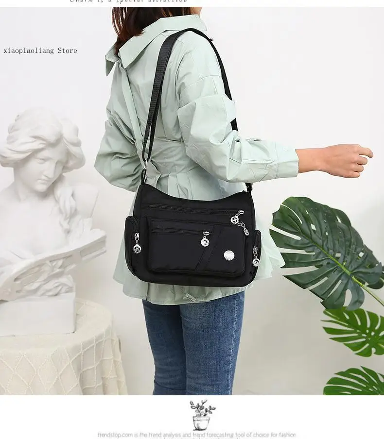 Multi Layer Single Shoulder Crossbody Bag for Women Lightweight Single Shoulder Casual Large Capacity Cloth Bag