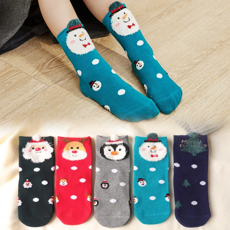 5 Pairs/lot NewWomen Cotton Socks Set Cute Cat Ankle Socks Kawaii Short Socks Casual Cartoon Animal Red Heart Gril Socks 34-40