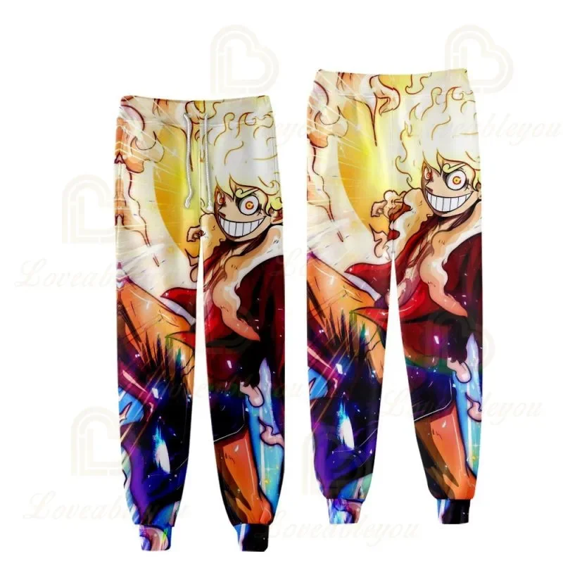 One Piece Luffy Casual Trousers Roronoa Zoro Jogging Pants Anime Printed Sweatpant Workout Running Sport Clothing