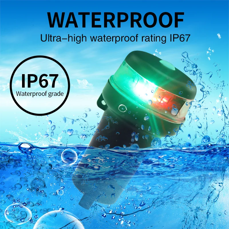 Luces navegación LED portátiles para kayak y barco – Rojo y verde - imagen 4