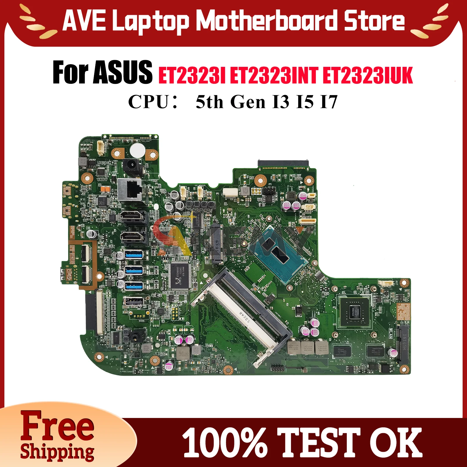 

ET2323I Laptop Motherboard For ASUS AIO ET2323 ET2323IUT ET2323IUK ET2323INT Mainboard With I3 I5 I7 CPU 100% tests OK fast ship