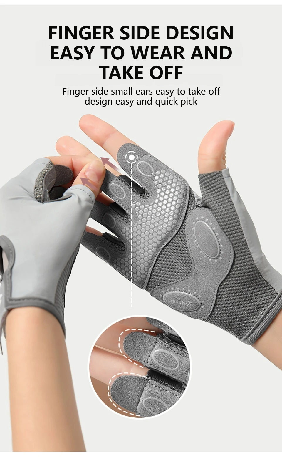 GTUBIKE 1 Paar neue Fahrradhandschuhe, Workout-Gymnastikhandschuhe für Männer und Frauen, Gewichtheben, fingerlose Handschuhe, Training, Übung, Fitness – Detail 27