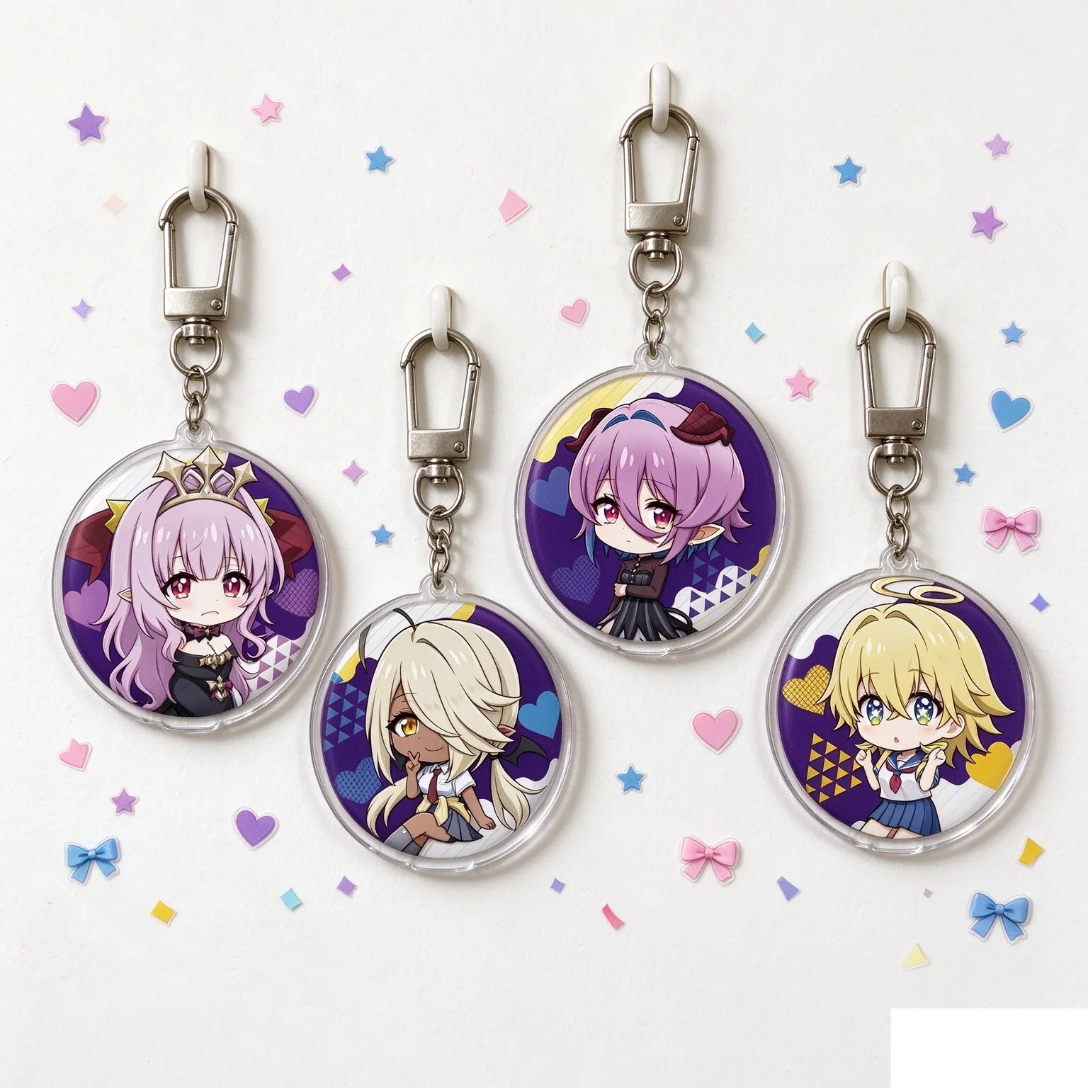 Cartoon Anime Mistress Kanan Is Devilishly Easy Keychain Acrylic Figure Keyring Pendant Cosplay Jewelry Gift Charm Fans Gifts