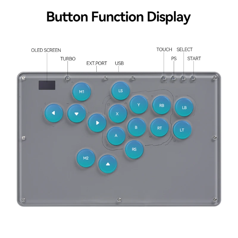 Haute42 Retro+ V16 30th Hitbox Controller OLED Screen SOCD Turbo