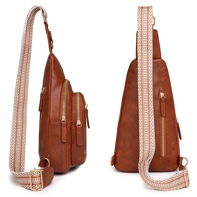 

PU Leather Pack Crossbody Chest Bolsa Feminina Sacs À Main Shoulder Messenger Women Bag Fashion Sling Bag for Woman High Quality