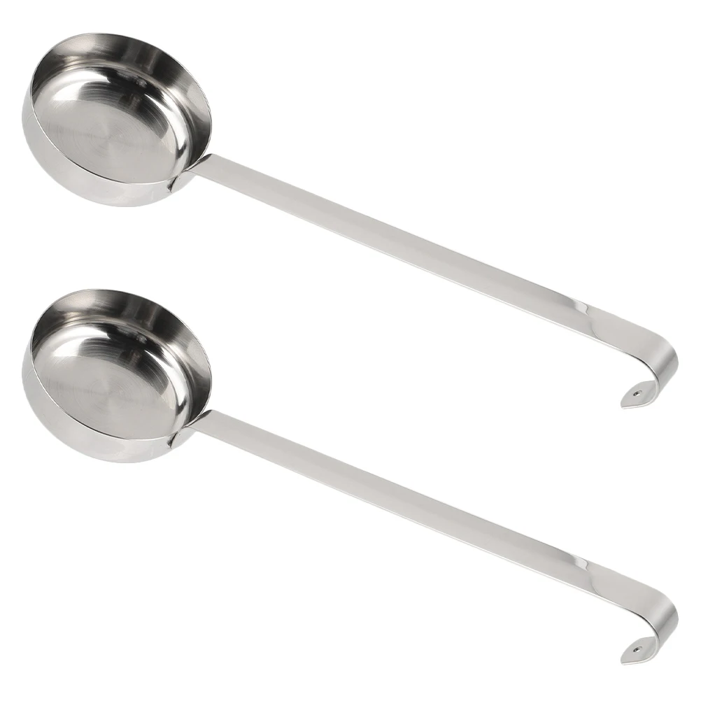 

2 Pcs Pizza Sauce Spoon Spread Ladle Kitchen Spoons for Cooking Ketchup Paste Stainless Steel Dining Room