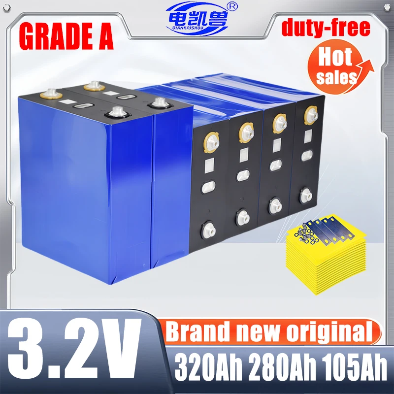 

DianKaishou 3.2v 280ah 320ah 150ahLifepo4 Battery Lithium Iron Phosphate for Golf cart Travel Solar Campers batteries Duty-free