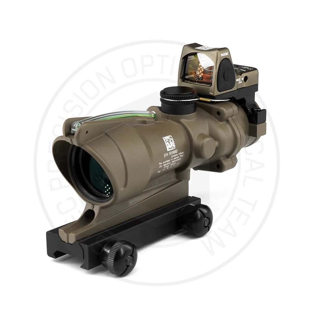 Imagem -03 - Especprecisão-real Fibra Óptica Retículo Vidro Caça Visão Riflescope Airsoft Carta 3d Marcação 4x32 Ta31