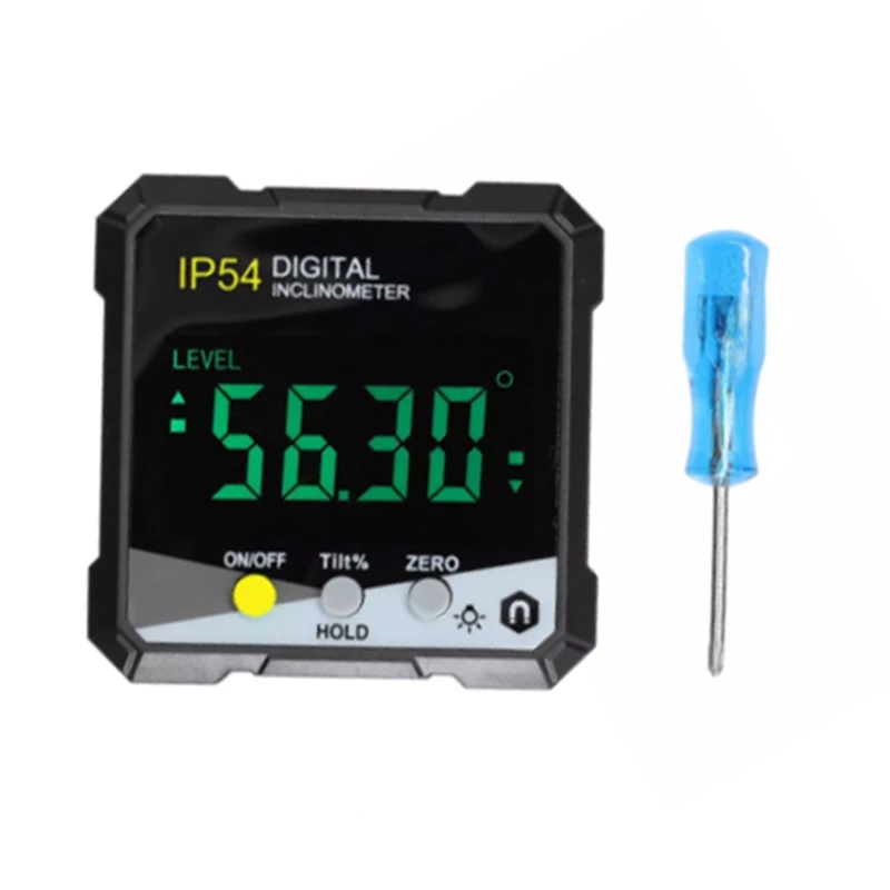 Ip54 4X90 ° Digitale Inclinometer Lcd Backlight Gradentrekker Helling Meter Hoek Liniaal Enkelzijdige Elektronische Goniometer