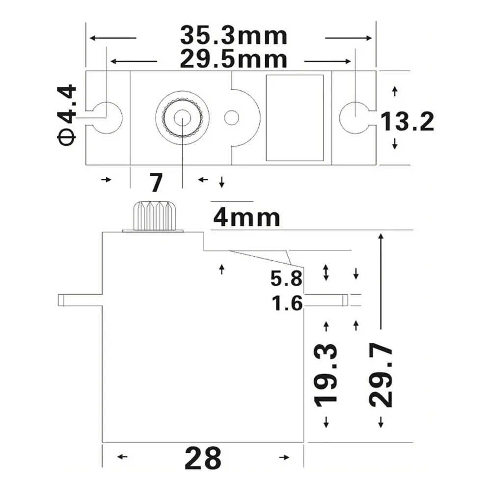 JX PDI-1181MG 18g 3.5KG Mini Digital Servo Metal Gear Motor for 1/16 Micro RC Car WPL WLtoys B16 B24 B36 C14 C24 Glider Airplane