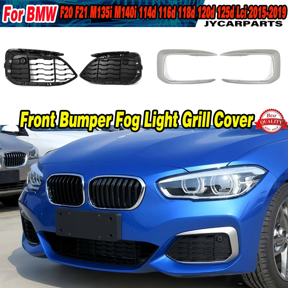 

Front Bumper ABS Fog Light Grill Cover Frame for BMW F20 F21 M Sport M135i M140i 114d 116d 118d 120d 125d Lci 2015-2019 Body Kit