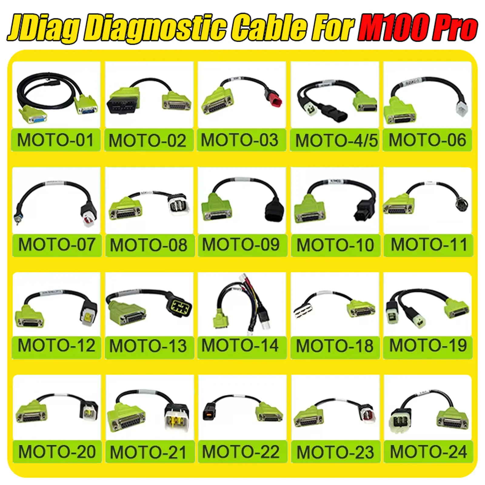 

For JDiag M100 PRO Motorcycle Locomotive EFI Inspection Cable Diagnostic Tool Connector For Yamaha Honda Kawasaki Suzuki KTM OBD