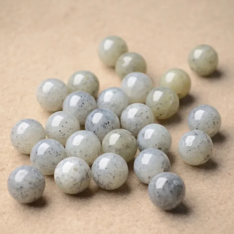 

12mm Genuine Hetian Jades Nephrite Round Beads For Jewelry Making Diy String Bracelet Beaded Necklace Charm Jewellery Accessorie