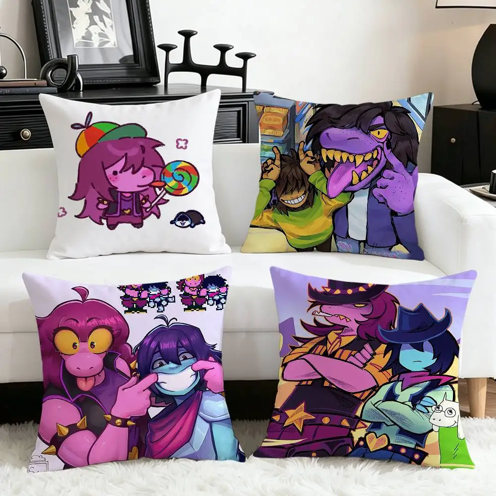 Deltarune Game Susie Funny   Various Sizes Square Pillow Case For Car Home Bedchamber Decor