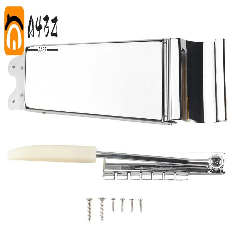 

A43Z-Silver Hollowbody Jazz Guitar Tremolo Bridge Tailpiece For Lp Sg Guitar Parts