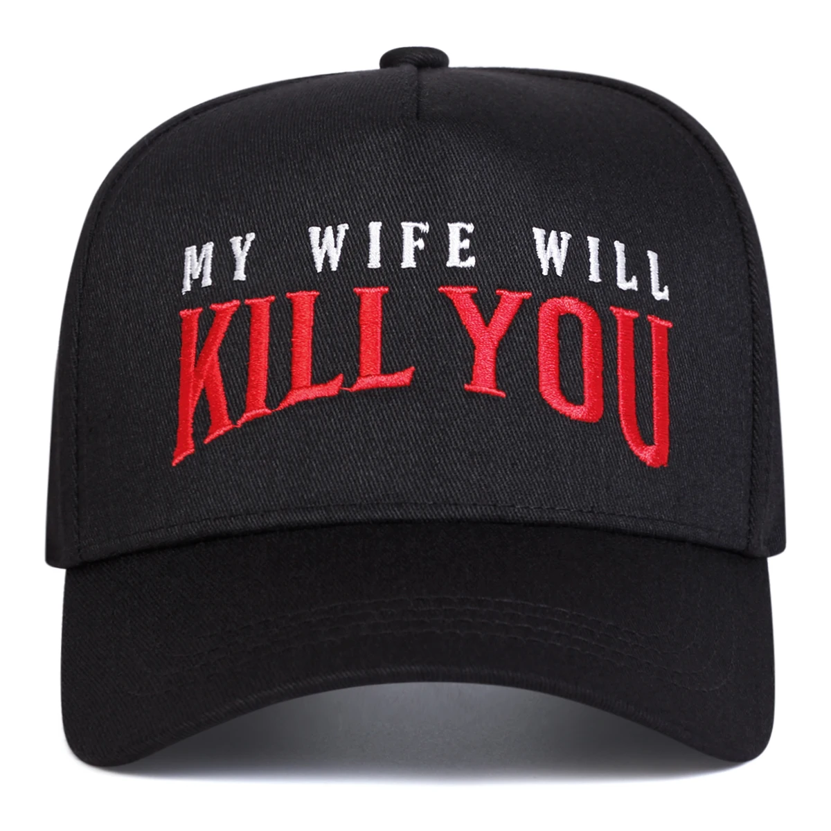 للجنسين زوجتي سوف تقتلك قبعات البيسبول المطرزة الربيع والخريف في الهواء الطلق قابل للتعديل قبعات عادية واقية من الشمس قبعة قبعة رياضية #3