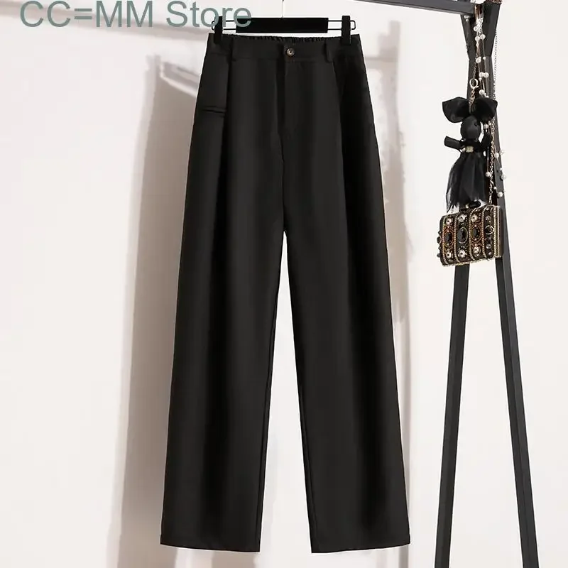 New Suits Pants for Women Fall Winter High Waist Full Length Straight Pants Office Ladies Elegant Casual Long Pants