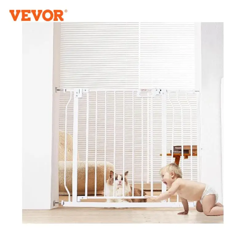 

VEVOR Baby Gate 29.5"-39"/ 48.4"/ 53"/ 57.8" Extra Wide 30" High Dog Gate for Stairs Doorways and House Auto Close Security Gate