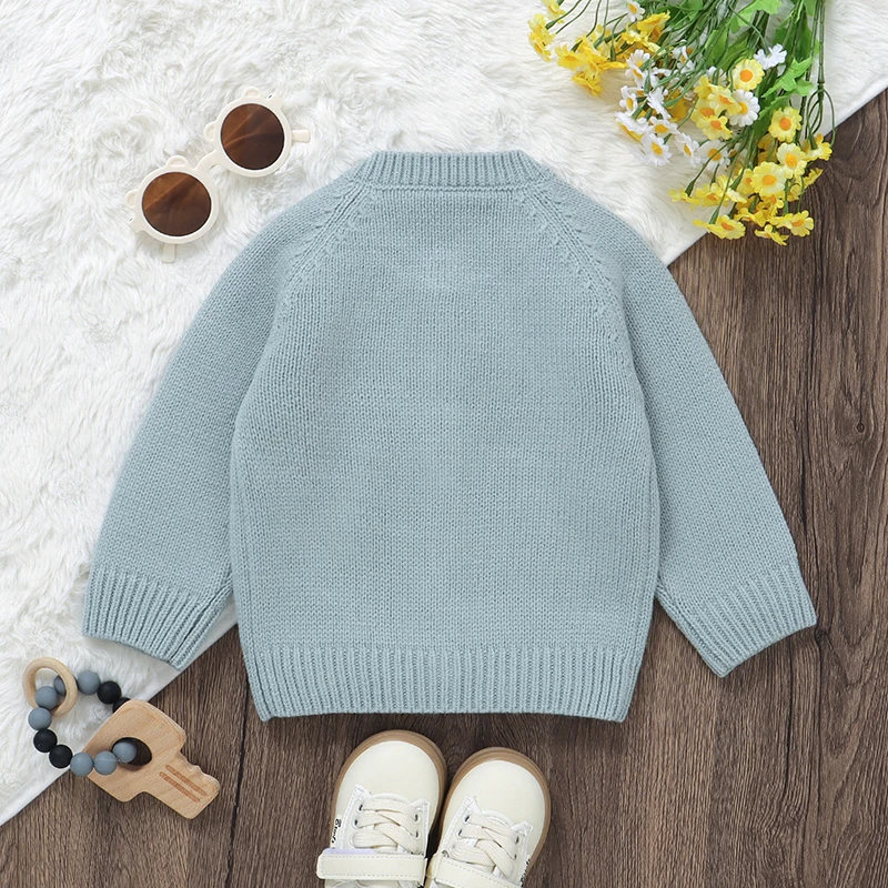 Baby Sweater Knit Infant Girl Boy Cardigan Long Sleeveless Autumn Newborn Kid Clothes Fashion Embroidery Cute Duck Top Outerwear