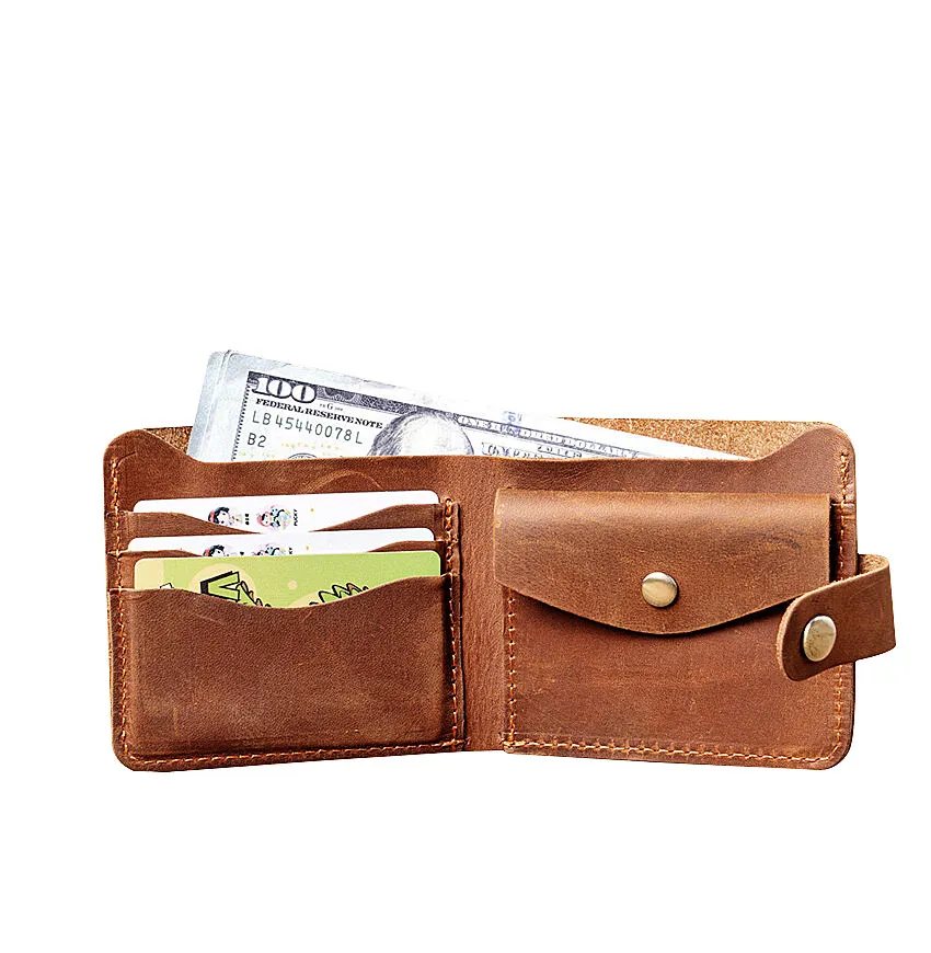 

Кожаный мужской кошелек Crazy Horse в стиле ретро, тонкие кошельки для удостоверений личности, несколько слотов для карт со сменным карманом для монет, бумажник