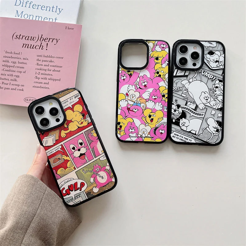 Акриловый чехол для телефона с милым мультяшным котом, чехол для IPhone 11 12 13 14 15 Pro Max, чехол для IPhone 15 ProMax
