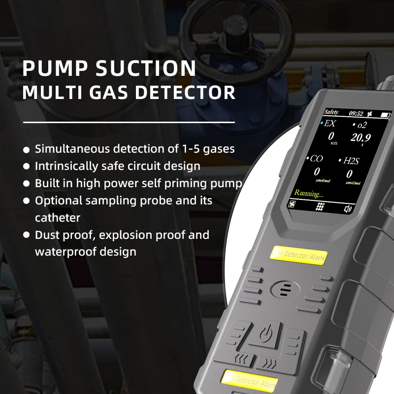 Portable 4-in-1 Automotive Emission Gas Analyzer VOC Automotive Exhaust Gas Monitor for Vehicle Inspection