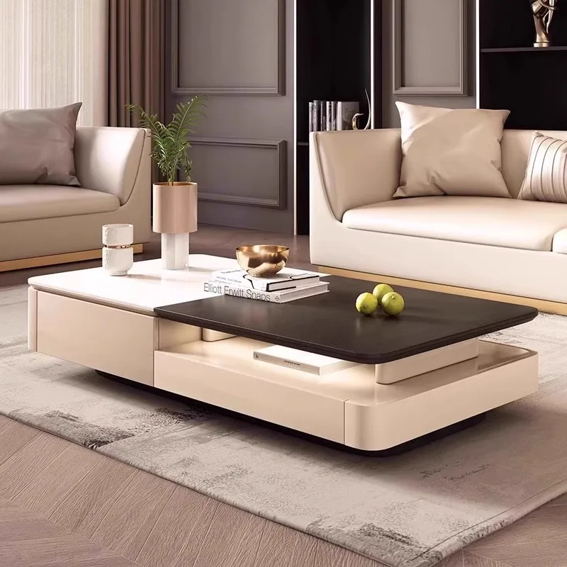 Tavolino da caffè di fascia alta con base ispessita per soggiorno moderno italiano